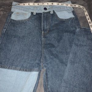 multicolored jeans(light and dark :)